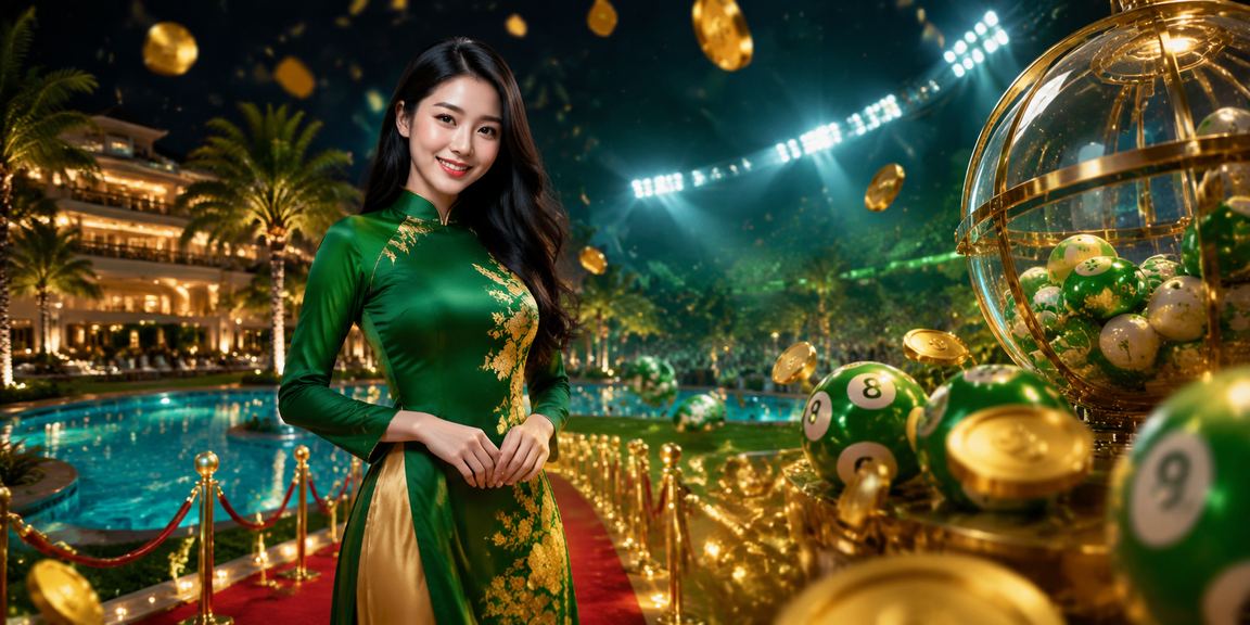 Người mặc áo dài tham gia xổ số tại Mũi Né với không khí lễ hội rực rỡ