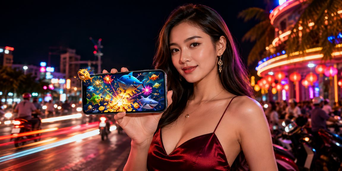 Màn hình game bắn cá tại chợ đêm Nha Trang – trò chơi arcade phổ biến người Việt yêu thích